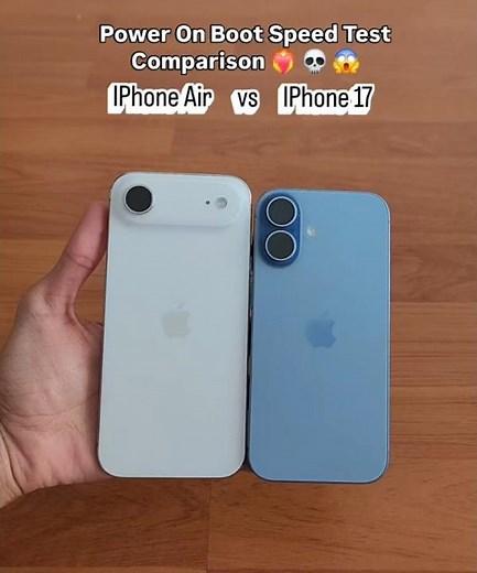 🔥 iPhone Air vs iPhone 17 ⚡ Power On Boot Speed Test | SHOCKING Winner! 😱🚀 #Shorts #viral #trending