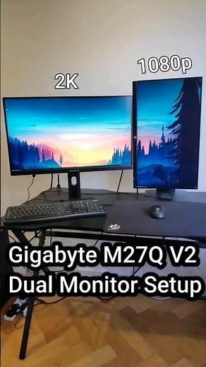 Gigabyte M27Q Unboxing | Dual Monitor Setup | 27" 1440p, 170Hz, 1ms | Gaming Room Update 4 #shorts