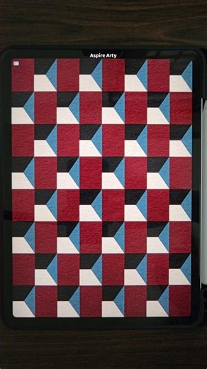 How to Create Seamless Geometric Pattern #digitalartist #procreate #shortsfeed #3d