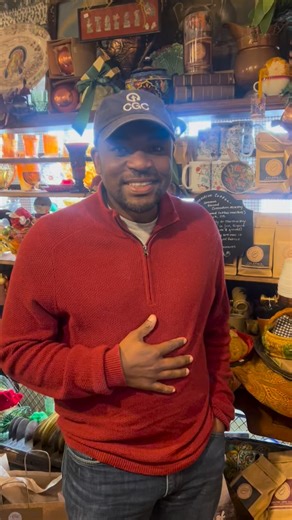 David telling us just how he feels about his coffee beans he roasts 😍 The proceeds go to the missionary work that David & his family does in Nigeria. For every $15 bag of coffee you purchase we give 100% to them for their work in Jesus’s name. | The Homestead Antiques & Interiors