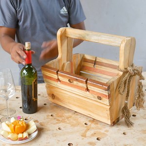 22K views · 1.4K reactions | DIY Wooden Carry Wine Basket Transform Into Portable Picnic Table | Woodworking Ideas | Facebook