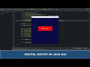 Java GUI Tutorial #70 - Digital Watch In Java GUI Swing