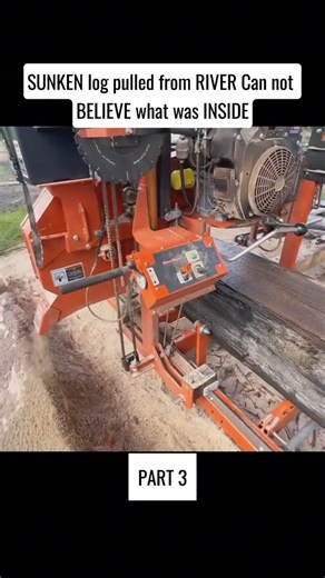 SUNKEN log pulled from RIVER Can not BELIEVE what was INSIDE Part 2 #worklife #woodworking #sawmill #farming #wallacefarmandsawmill | Wallace Farm and Sawmill