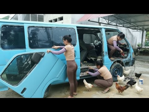 Genius Girl Restores a 16-Seat Toyota HIACE | Engine Revival and Full Exterior Repair