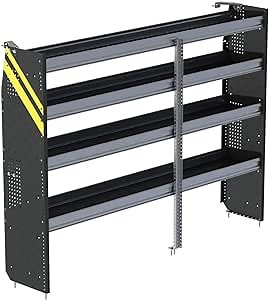 Ranger Design N5 Series Cargo Van Shelving, 84" Wide, 4 Trays, N5-RS84-4