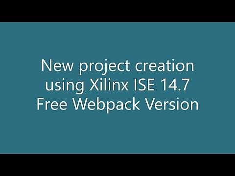 Xilinx 14.7 Webpack New Project Wizard