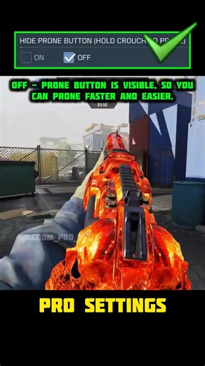 ✅ Try this Pro Secret Prone shot setting in CODM BR 🔥💯 Codmobile Tips and Tricks #shorts #codmbr