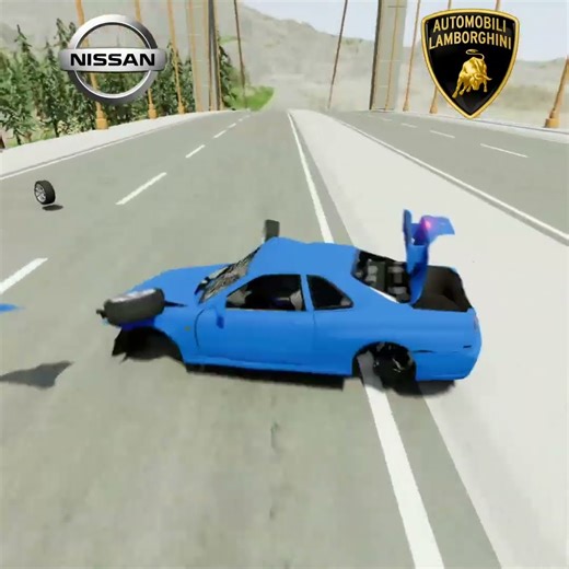 Nissan vs Lamborghini Race Ends in Epic Crash! R34 SKYLINE VS HURACAN