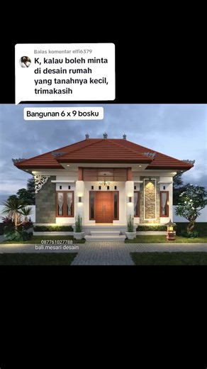 Desain Rumah Minimalis Bali Modern 9x6 Terbaru 2025