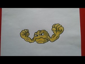 COMO DIBUJAR A GEODUDE PASO A PASO - POKEMON - HOW TO DRAW GEODUDE