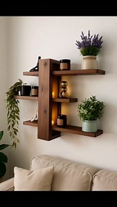 ¿Te imaginas este rincón en tu salón? 😍 Estantería de madera con luz cálida, plantas y detalles en dorado para darle vida a una pared blanca sin llenar la casa de trastos. Hecha a mano con madera maciza y pensada para estilo nórdico: líneas simples, colores suaves y un punto acogedor de luz por la noche ✨ ¿La pondrías sobre el sofá o en la entrada de casa? Te leo en comentarios 👇 Guarda este post para inspirarte cuando decores tu pared 📝 #mueblesdemadera #estanteria #estanteríamadera #decorac