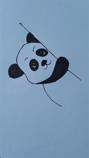 cute panda ☺️// #art #shorts #drawing