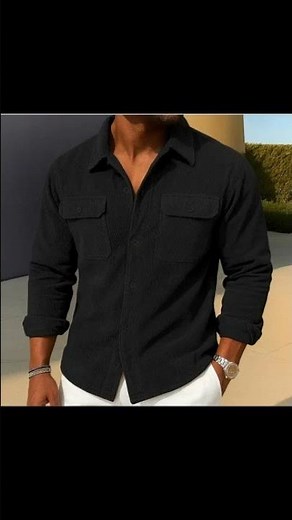 Corduroy Overshirt for Men – Loose Fit Corduroy Shacket Jacket