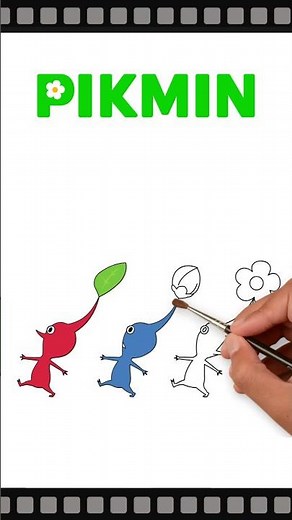 Drawing PIKMIN（ピクミン） [Coloring book] #ぬりえ #ピクミン