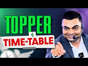 Most Effective Time Table | Topper Time Table | by Ashok Gujjar | Students🔥| Daily Routine of Topper