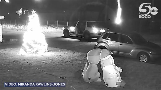 Watch: Thief caught on camera stealing inflatable Christmas decorations from OKC home