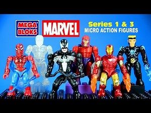 Mega Bloks® Marvel Super-Heroes Micro Action Figures Series 1 & 3 w/ Spiderman & Venom