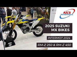 2025 Suzuki RMZ 250 & RMZ 450 Motocross bikes on show at INTERMOT 2024. Still have a kick starter!