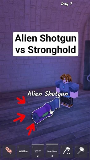NEW Admin Weapon Alien Shotgun vs Stronghold 🔫 | 99 Nights in the Forest