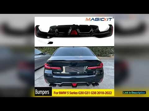 G30 CS Style Rear Bumper Diffuser With LED Light M Sport Diffusor For BMW 5 Series G30 G31 G38