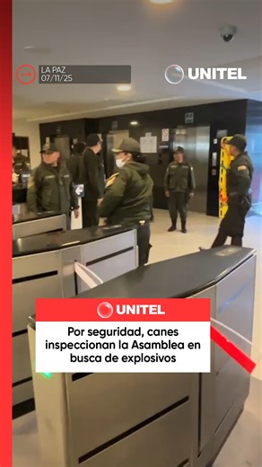 El Cnl. Erick Revollo, comandante de la escolta de carabineros, informó que equipos especializados realizaron una revisión en la Asamblea Legislativa como parte de los protocolos de seguridad. #Unitel #UnitelDigital #LaPaz #ProtocólosDeSeguridad #TransmisiónDeMando | UNITEL