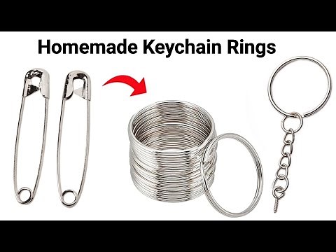 How to make Keychain ring at home/DIY homemade keychain ring/easy keychain ring making!