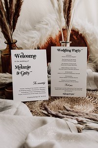 Retro Wedding Programs, 70's Wedding Program Template, 1970's Boho Vintage Wedding Program, 60's Ceremony Program, Groovy, Hippie 148 - Etsy