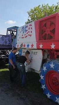 COMBINE DERBY LIVE! Giant Machines COLLIDE at the Columbiana County Fair in Lisbon, Ohio!
