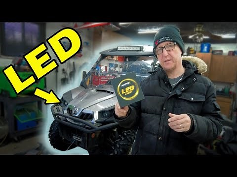 Upgrading Can Am Commander UTV Headlights with Auxito LED Bulbs - Product Review and Installation.