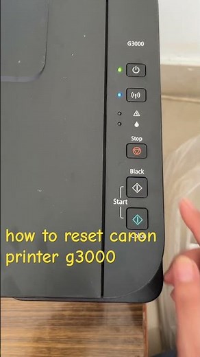 how to reset canon printer g3000
