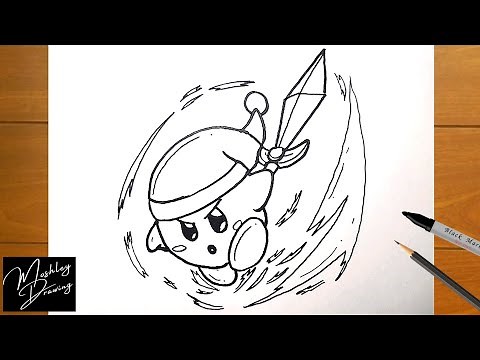 How to Draw Sword Kirby Step by Step