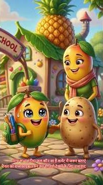 🥭 जादुई फलों का स्कूल: नन्हें आम का पहला दिन! 😱 | Funny Vegetable Cartoon Story | Hindi