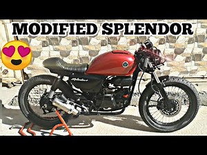 Modified Hero Honda Splendor By Avesh Customs and modified Splendor in India MotoMahal CafeRacer
