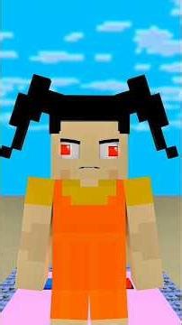 Rumi and Zoey: The challenge running through the Squid Game 😱🥰 #rumi #minecraft #rumiandjinu #viral