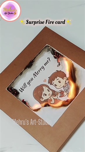 Fire Surprise Card DIY 😍✨#diy #firecard #surprisecard #shorts #foryou #craft #youtubeshorts