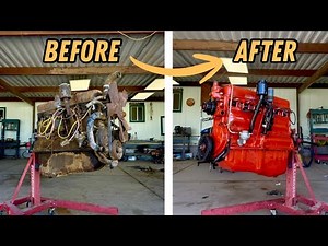 Old to new inline 6 engine rebuild! RARE GMC 302 COMPLETE transformation