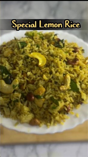 Special Lemon Rice 🍋 | Easy Pulihora in 5 Minutes | Quick South Indian Recipe #trending #viral #1m