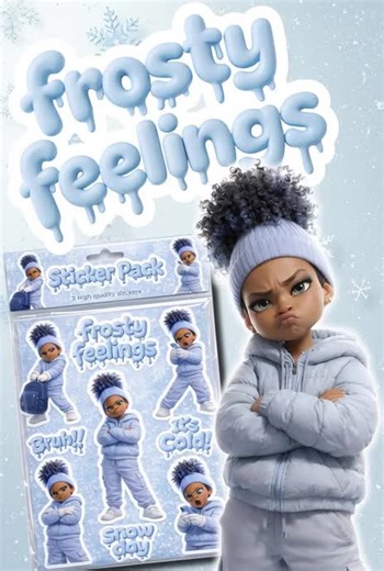 No snow day today. #frostyfeelings #stickerpack #ai