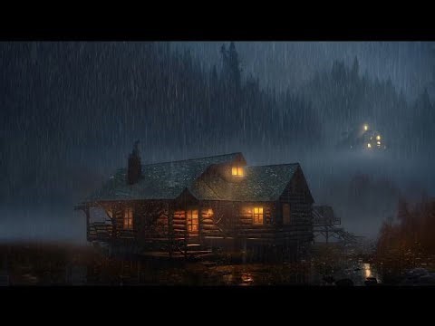 Rain and Thunderstorm sounds in Cozy Countryside Cottage / Relaxing Ambience For Sleep
