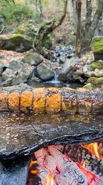 Norwegian Salmon Roll with Whole Pomegranate on the Stone 🐟