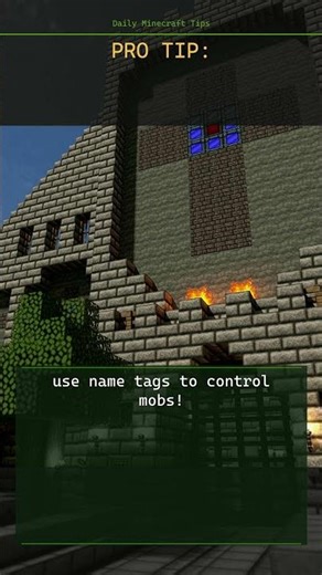 Minecraft tip: use name tags to control mobs! ⚔️
