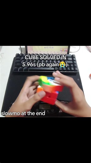 Rubik's Cube PB: 5.96s Solve (Sub-6) | Algorithm & Slowmo