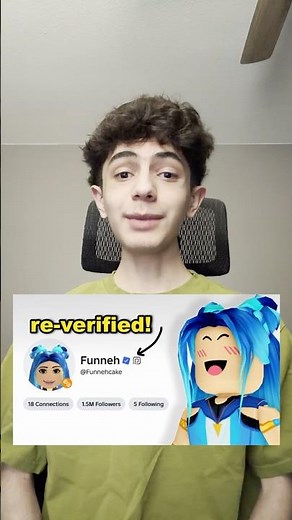 Funneh got RE-VERIFIED by Roblox! #itsfunneh #krew #roblox