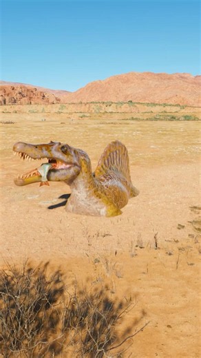 Spinosaurus Fishing in desert - JWE 3 #jwe3 #dinosaur #shorts #ytshorts