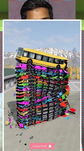 Cars Falling on Each Other 😱🚗 |Epic Car Destruction #usa #shorts