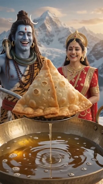 Mahadev Ne ❤😱😘Bada Samosa banaa Diya #shortvideo #viralvideo #trending
