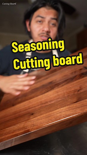 Seasoning a Cutting board to make it last years! Use block grade mineral oil and you'll double your boards life! #cuttingboard #seasoning #cookingtips