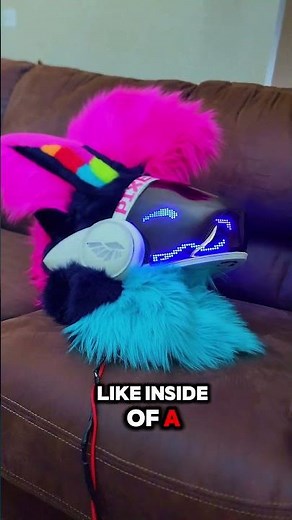Would you wear a protogen head for the visibility or breathability? #protogen #furry #fursuit