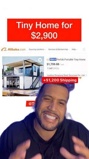 Alibaba is known for offering everything you could possibly need, including pre-fabricated houses at a wide range of prices starting from $1,000. With a variety of shapes, sizes, purposes, floors, and stylistic solutions, you can create a unique villa, eco-friendly modular house, office, garage, or even a cafe. These homes are typically made with a metal frame and insulation, some even converted from sea containers. But be aware, these homes are only frames filled with insulation so you’ll have 