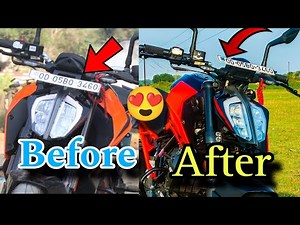 KTM Duke 200 Number Plate Modification || Duke 390 Look 😍 ‪@warriorJPS‬